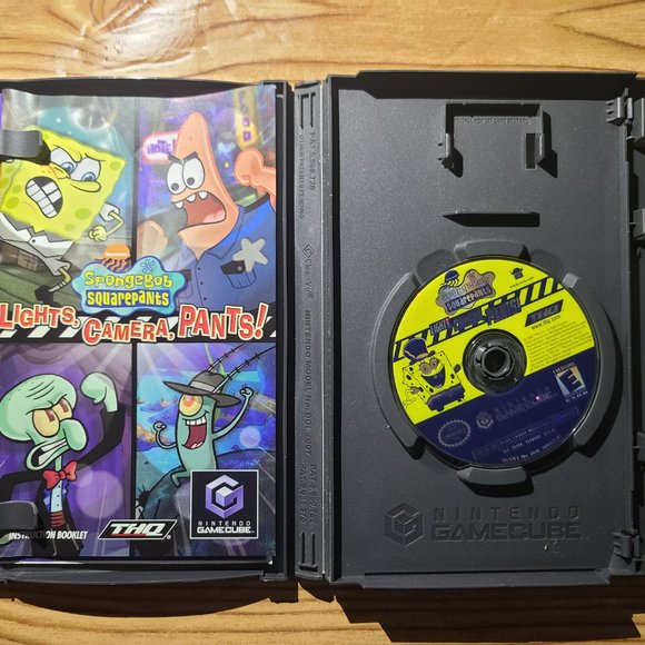 Spongebob Squarepants Lights, Camera, Pants! Nintendo Gamecube game (CIB) - Picture 2 of 4